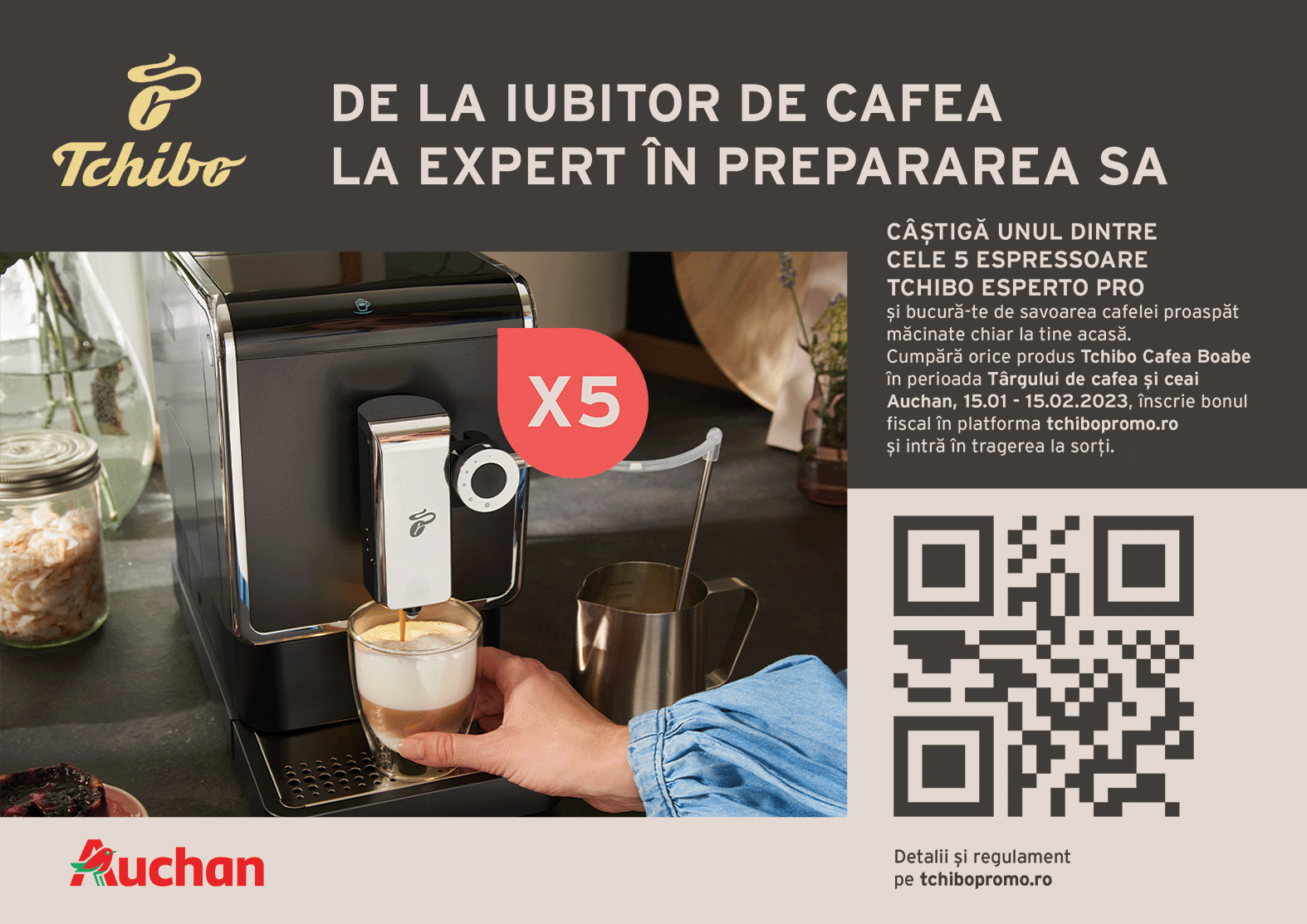 Campanie Auchan <br/> Tchibo Cafea Boabe <br/> 15.01.2023 - 15.02.2023