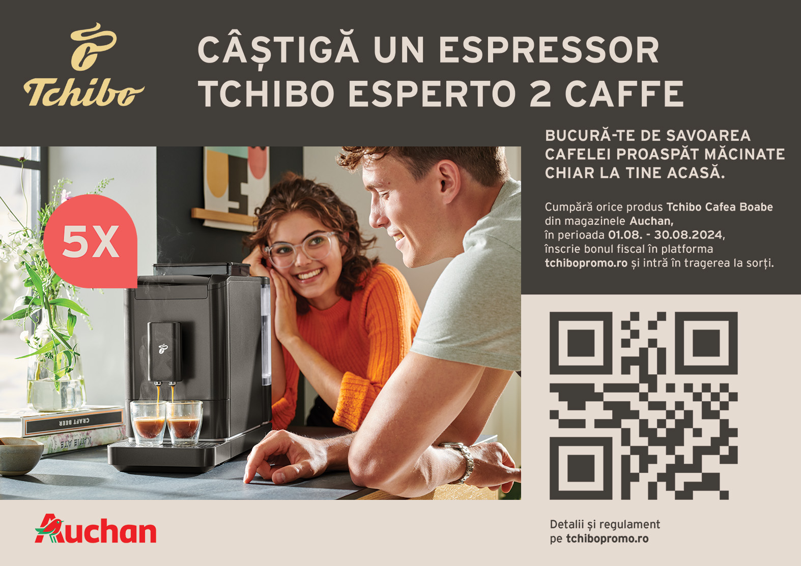 Campanie Auchan <br/> Tchibo Cafea Boabe <br/> 01.08.2024 - 30.08.2024