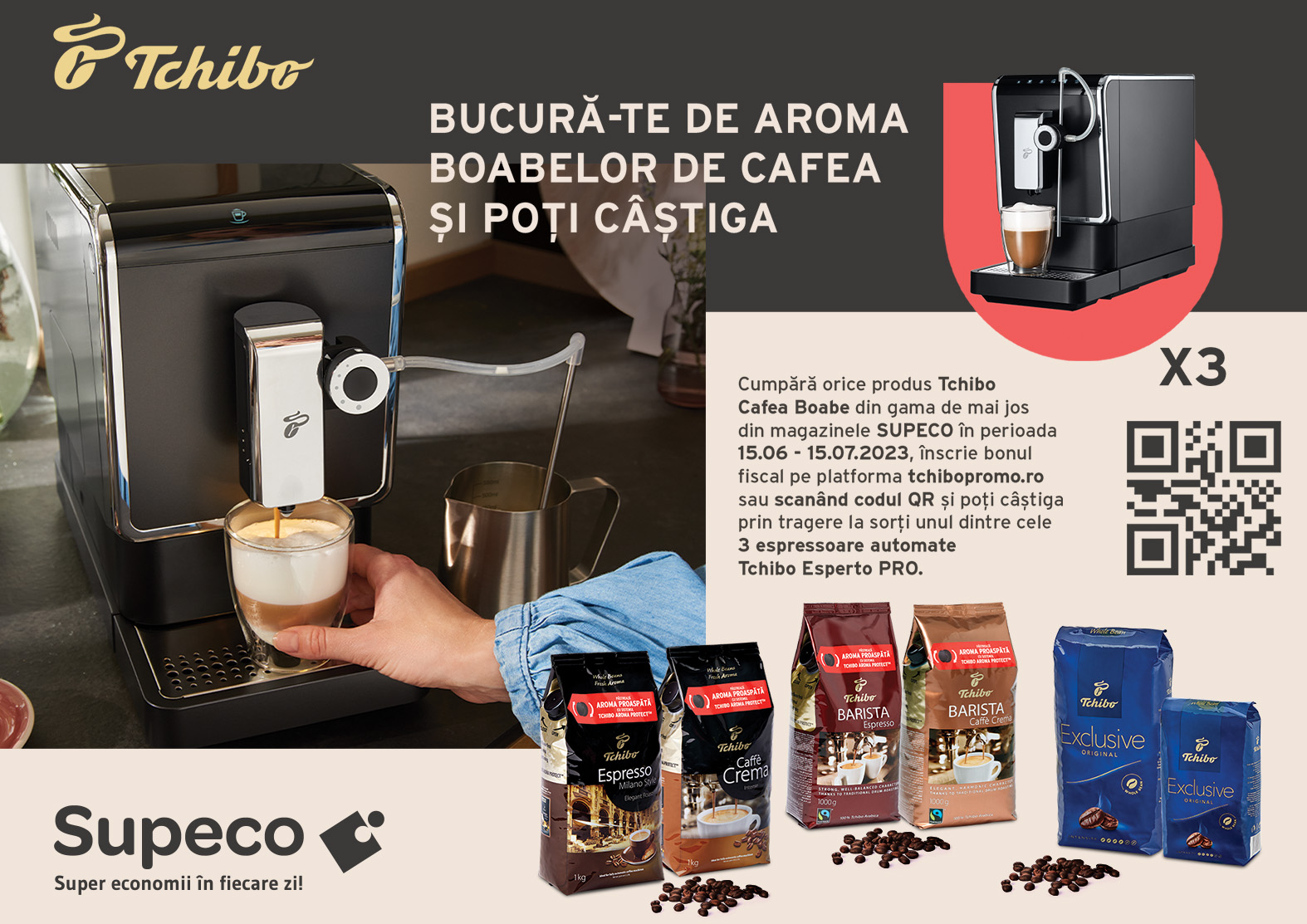 Campanie SUPECO <br/> Tchibo Cafea Boabe <br/> 15.06.2023 - 15.07.2023