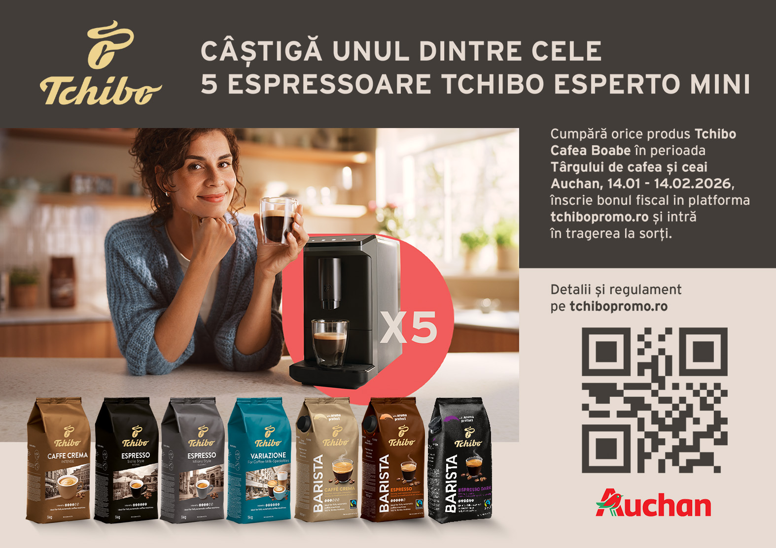Campanie Auchan <br/> Tchibo Cafea Boabe <br/> 14.01.2026 - 14.02.2026